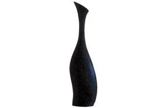 Casa Padrino Designer Blumenvase Schwarz 22 x 17 x H. 81 cm 