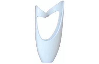  Casa Padrino Designer Blumenvase Weiß 22 x 19 x H. 49 cm 