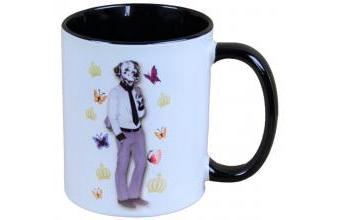 Harald Glööckler Pompöös Tasse Hund mit Krawatte - designed by Harald Glööckler