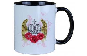 Harald Glööckler Pompöös Tasse Rote Rosen mit Krone - designed by Harald Glööckler