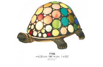 Casa Padrino Tiffany Deko Leuchte Schildkröte Bunt