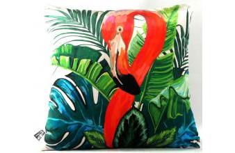 Casa Padrino Luxus Wohnzimmer Kissen New Orleans Flamingo Mehrfarbig 45 x H. 45 cm - Deko Kissen