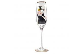 Champagnerglas T. Lautrec Luce Myres feinste Qualität aus der Tettau Porzellanfabrik